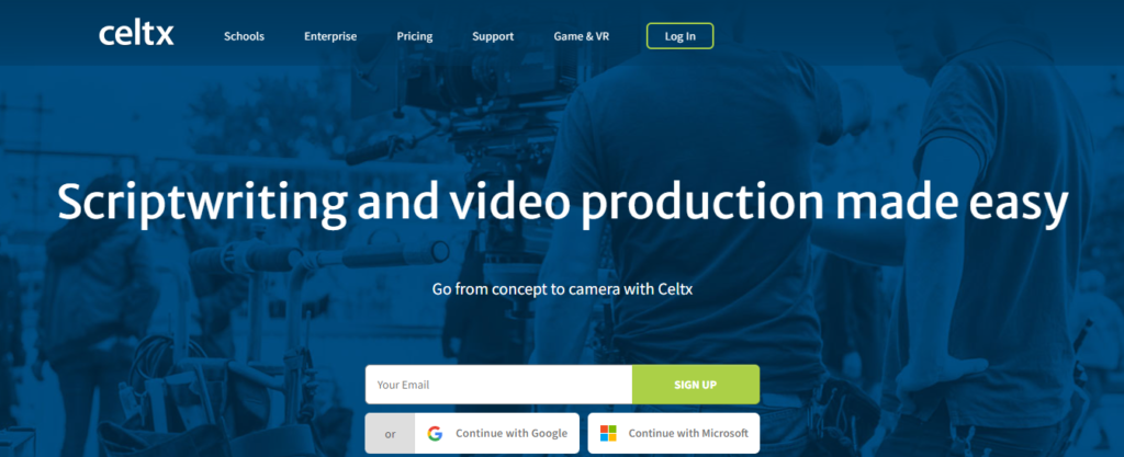 Celtx Screen writing software