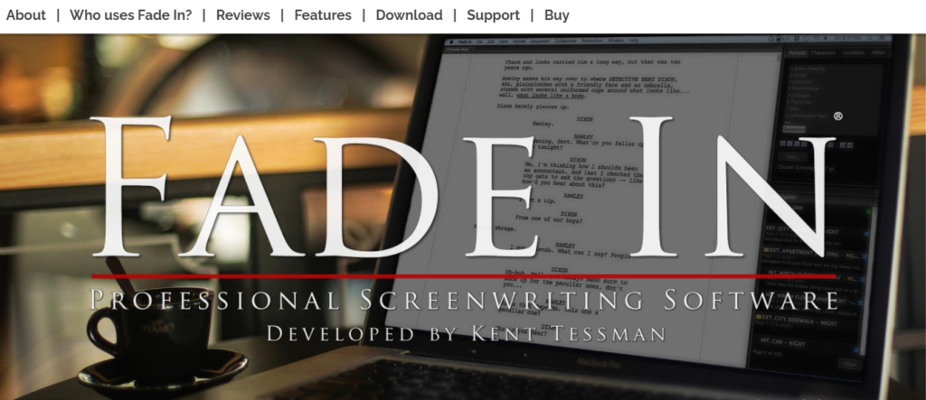 Fade In Best Screenwriting Software